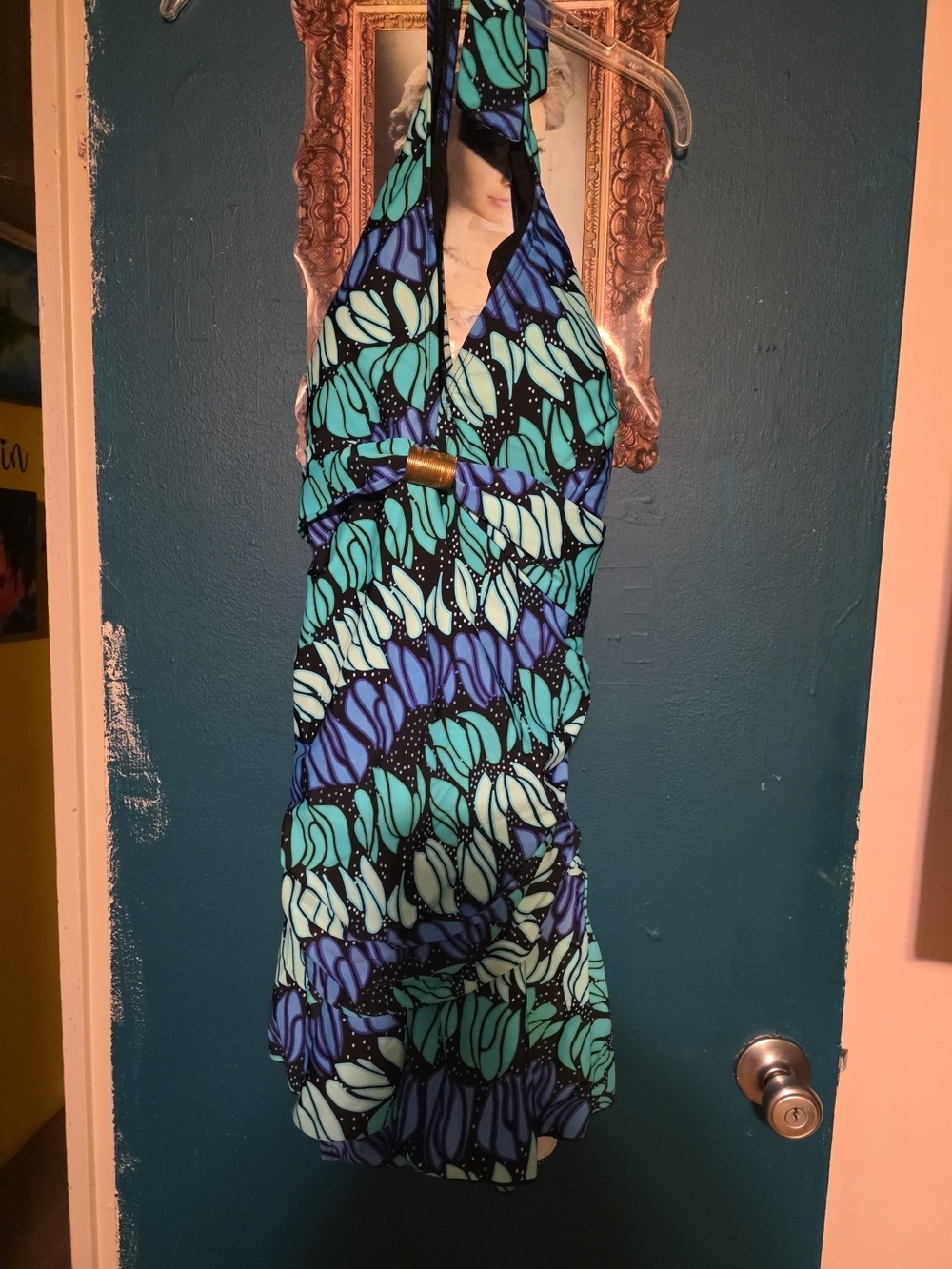 Blue & Teal Halter Swimdress